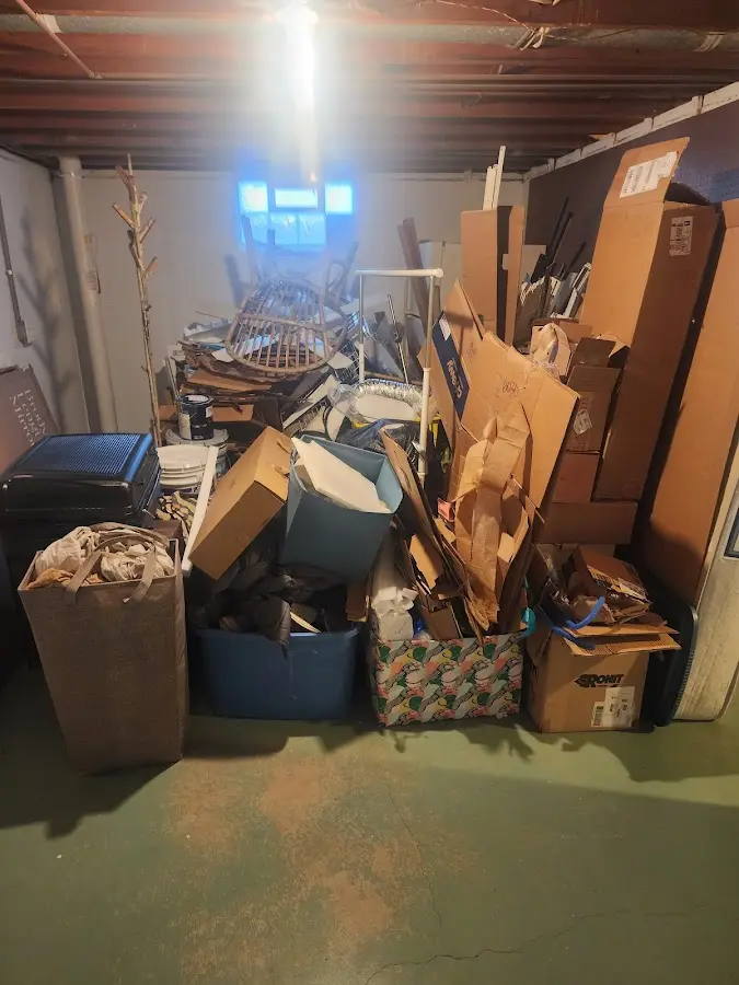 Roll-off dumpster container at job site for Roll Off Dumpster Rental in Andover